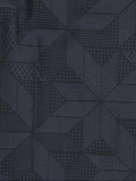 ENGBERS GERMANY Herren Langarm-Hemd mit innovativem Jaquard-Print Anthrazit 33796