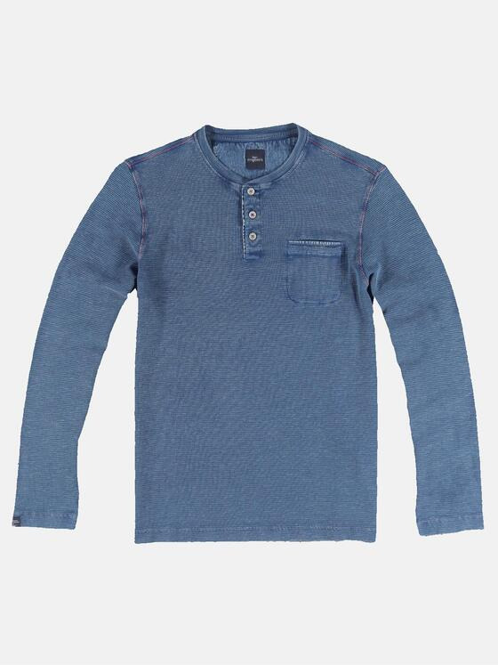 engbers Herren Henley-Shirt authentisch gewaschen Blau 31787