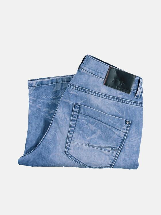 emilio adani Herren Modische Denim Shorts mit coolem Laserprint Blau 29631