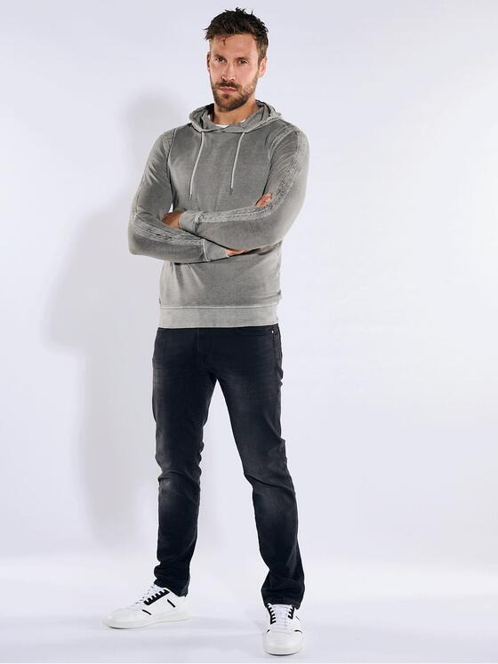 emilio adani Herren Pullover mit Kapuze Grau 36888