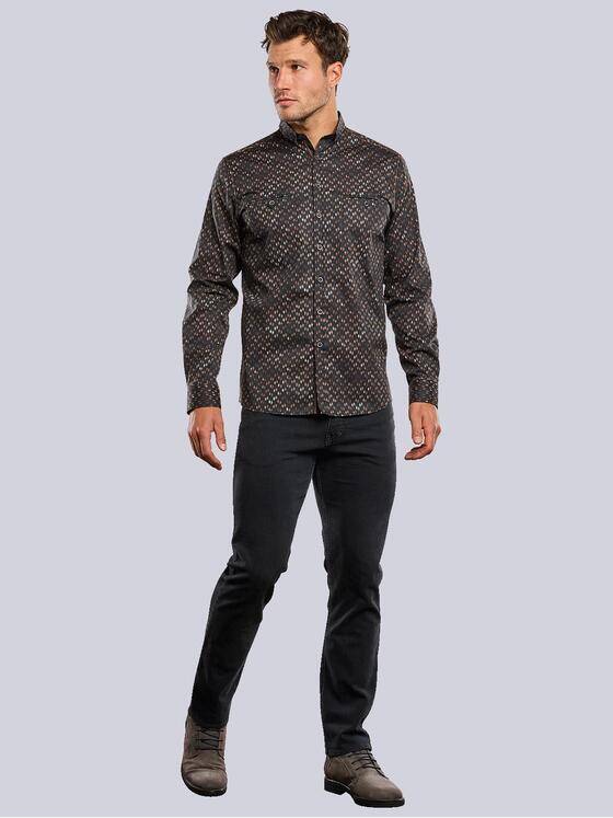 engbers Herren Langarm-Hemd kariert Rostorange 33819