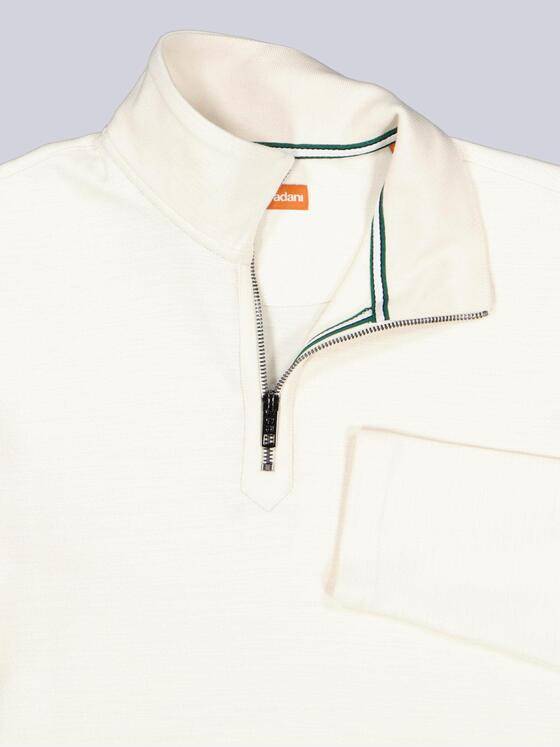 emilio adani Herren Modisches Sweatshirt mit Stehkragen Naturweiss 39959