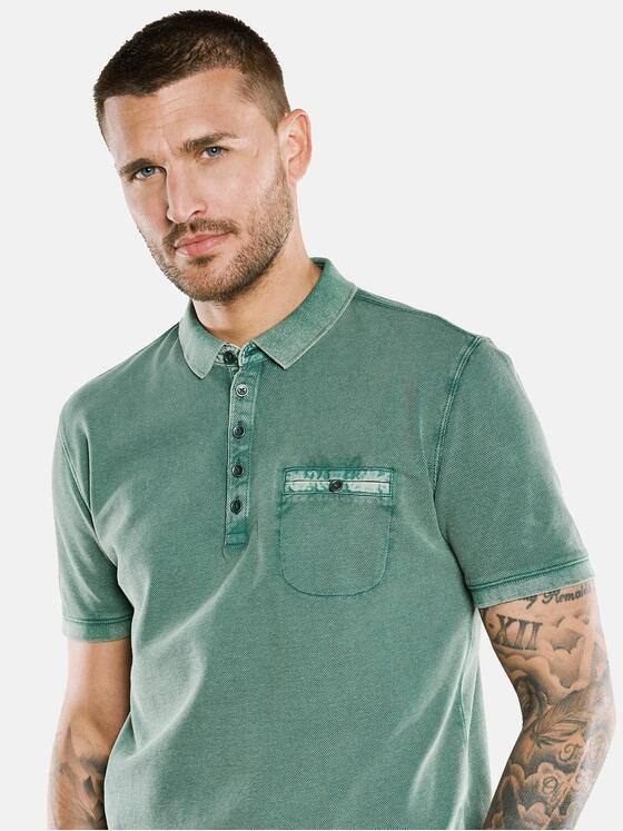 emilio adani Herren Polo-Shirt uni Grün 33412