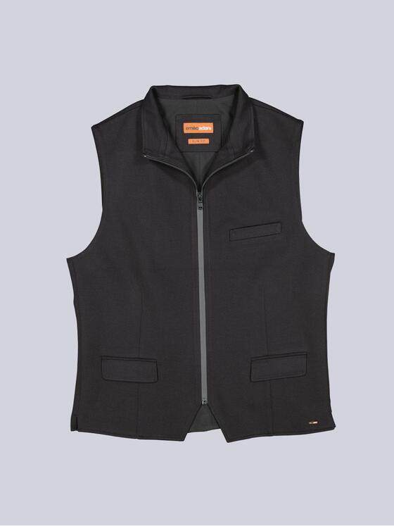 emilio adani Herren Sakko-Weste slim fit Schwarz 39136