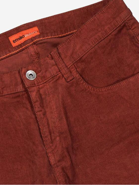 emilio adani Herren 5-Pocket-Cordhose slim fit Orange 37556