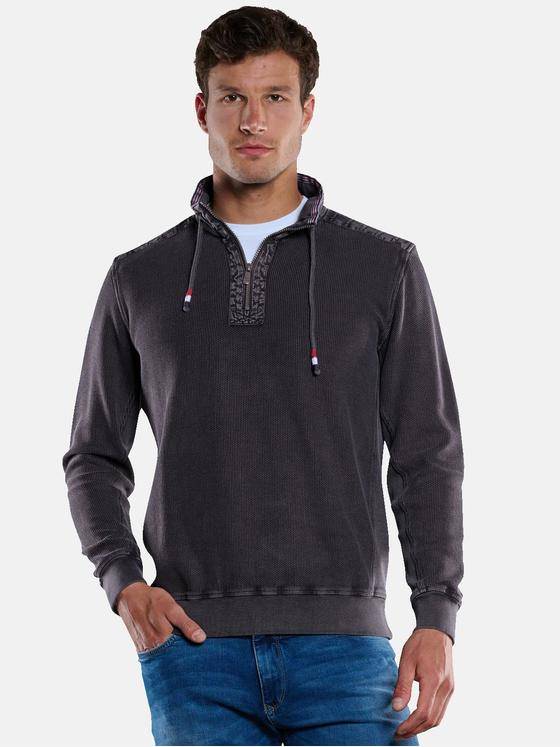 engbers Herren Sweatshirt Stehkragen Schwarz 33739