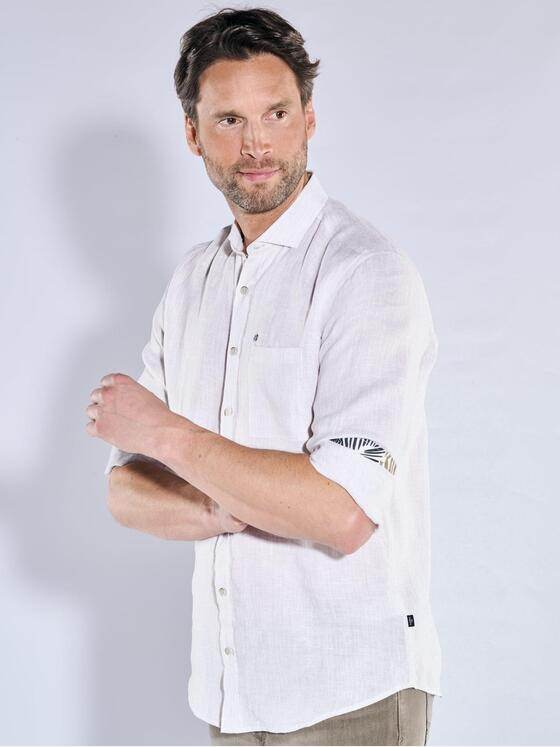 engbers Herren Langarm-Hemd aus Leinen Sand 38363