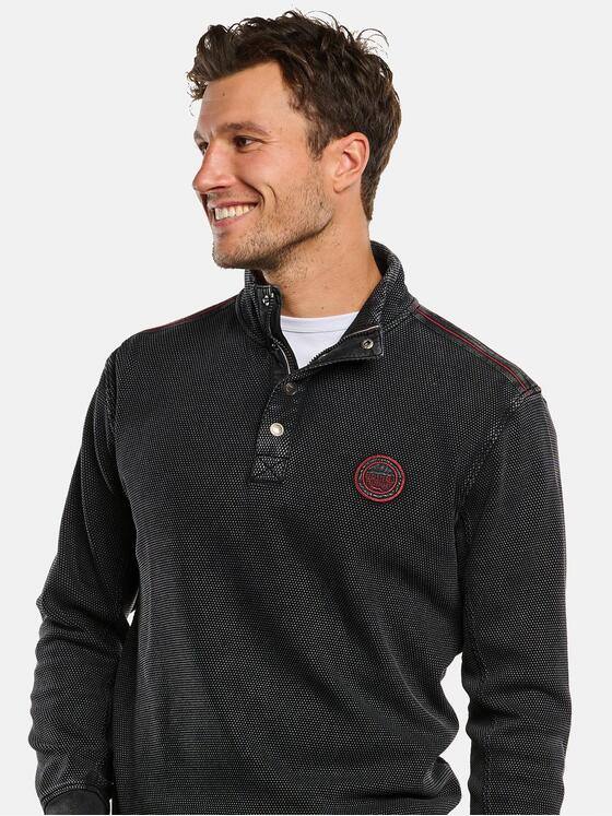 engbers Herren Sweatshirt mit Troyerkragen Anthrazit 33756