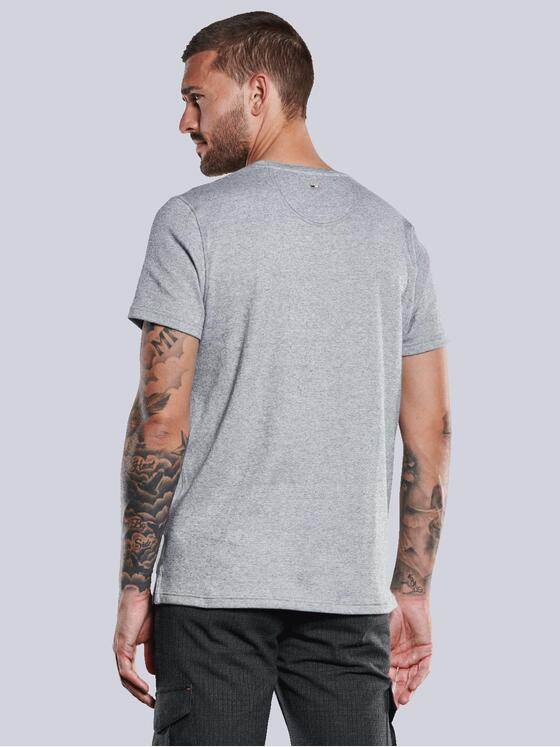 emilio adani Herren T-Shirt Rundhals Grau 33349