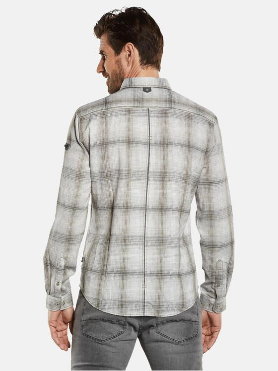 engbers Herren Langarm-Hemd kariert Beige 34257
