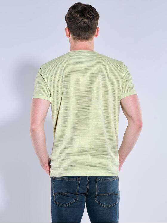 engbers Herren T-Shirt gestreift Hellgelb 38471