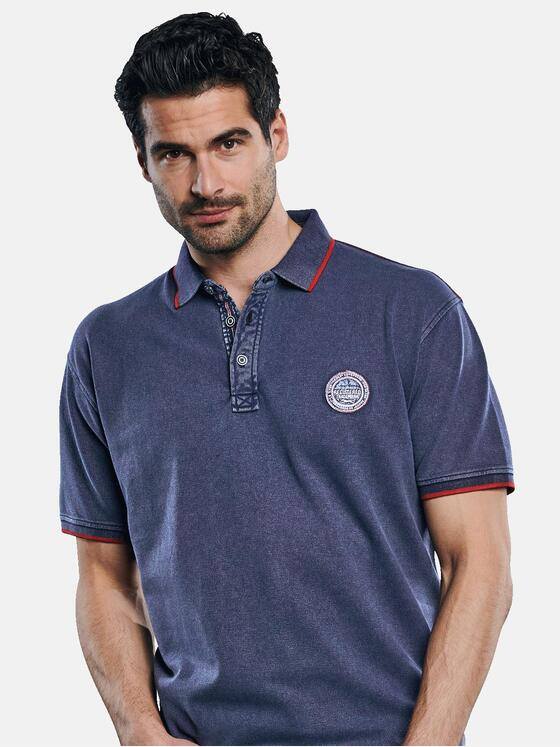 engbers Herren Polo-Shirt gefärbt Blau 31736