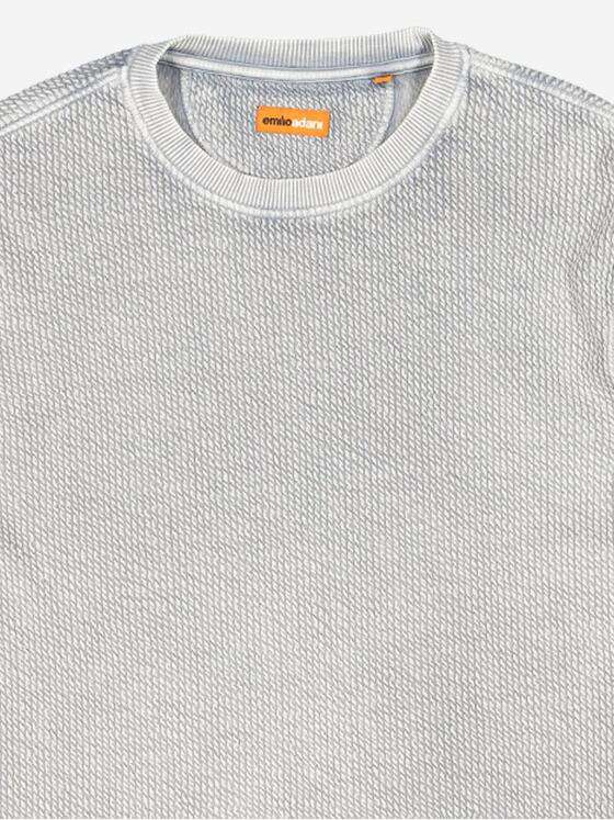 emilio adani Herren Sweatshirt strukturiert Grau 37723