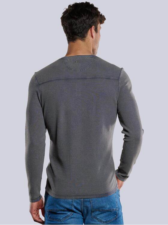 engbers Herren Henley-Shirt strukturiert Saphirblau 33435