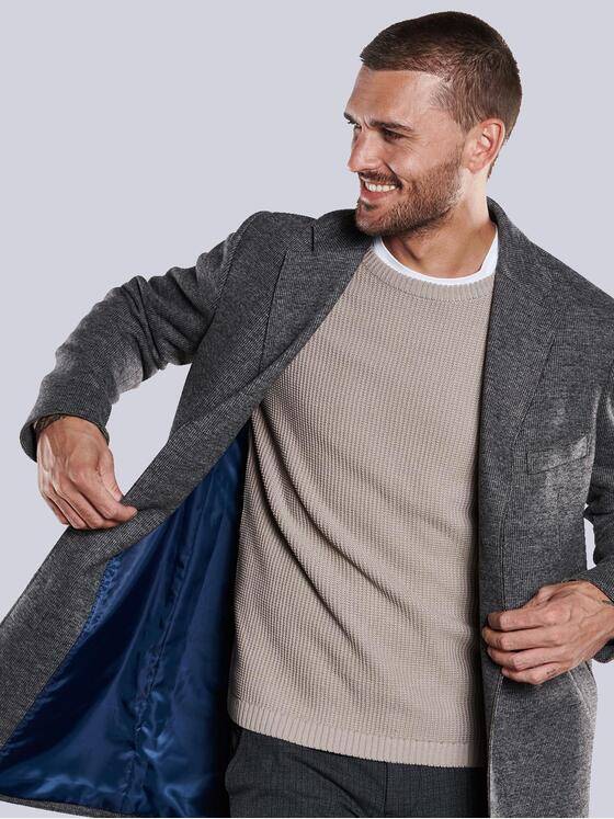 emilio adani Herren Mantel regular Beige 33315