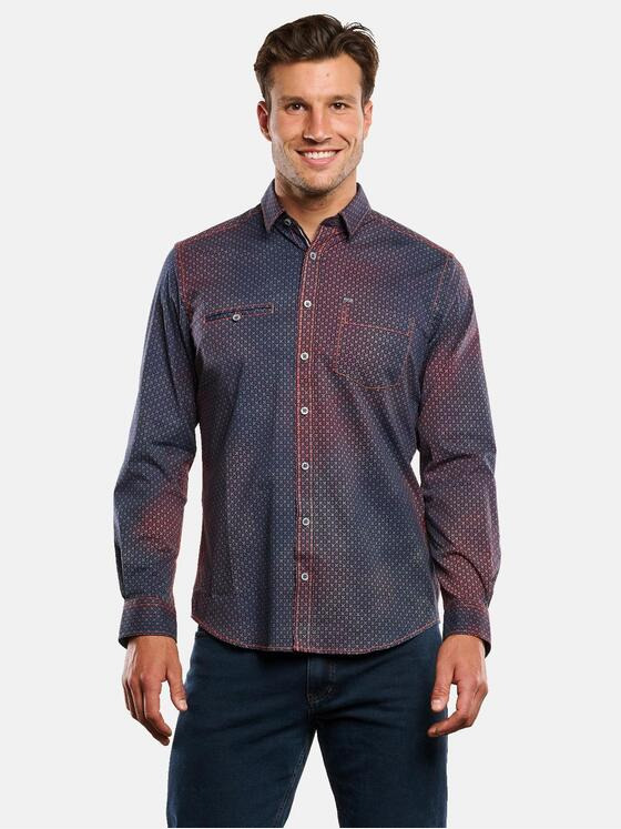 engbers Herren Hemd langarm Blutorange 34151