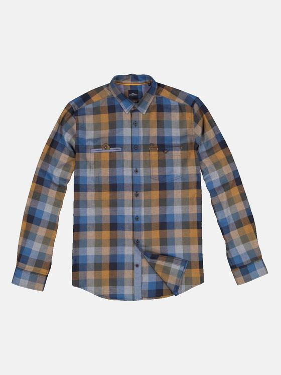 engbers Herren Langarm-Hemd kariert Orange 34156