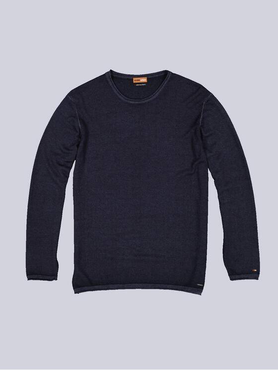 emilio adani Herren Pullover uni Blau 36143