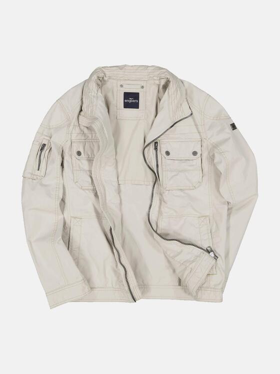 engbers Herren Baumwoll-Jacke regular Weiß 34440