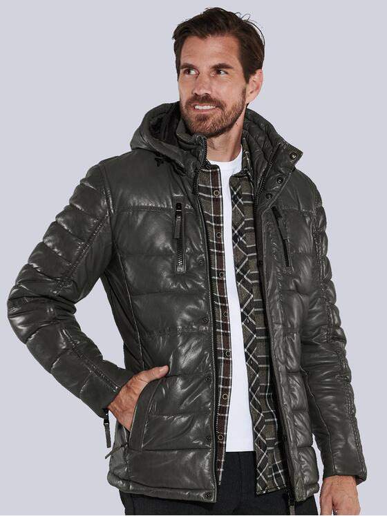 engbers Herren Lederjacke Grün 35443