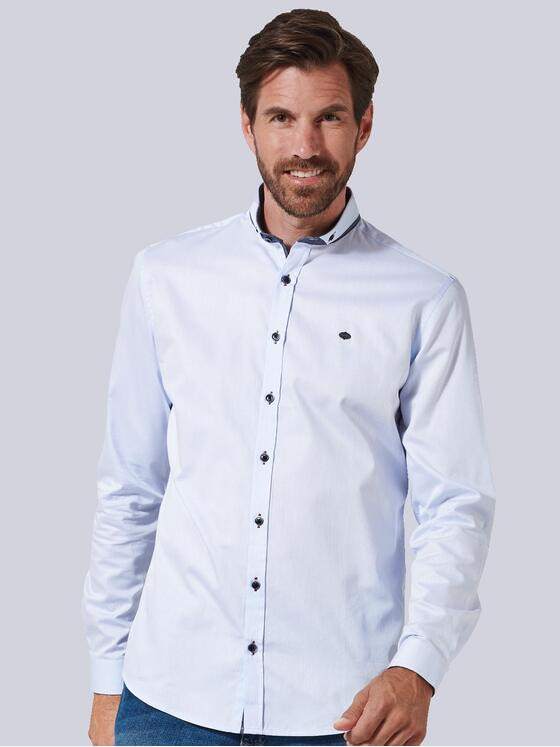 engbers Herren Langarm-Hemd uni Blau 35331