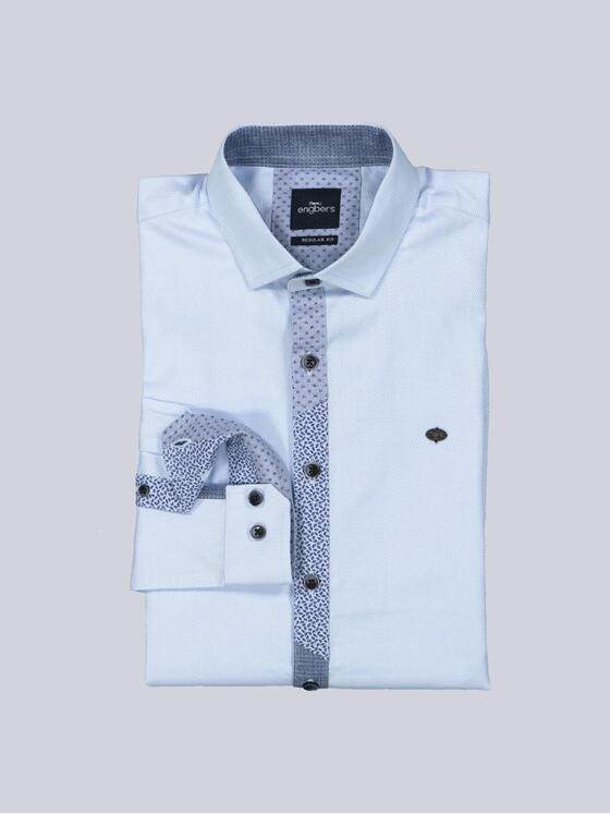 engbers Herren Langarm-Hemd regular Blau 35796