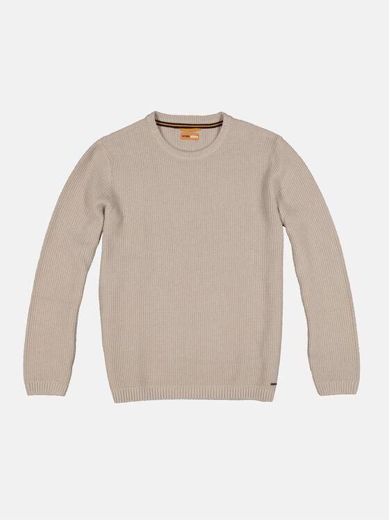 emilio adani Herren Pullover strukturiert Beige 33400