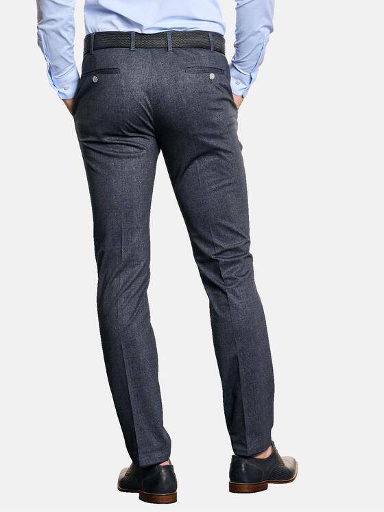 emilio adani Herren Anzug-Hose dezent glänzend Blau 32751