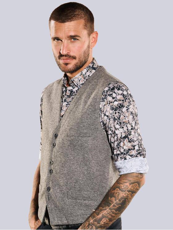 emilio adani Herren Sakko-Weste slim fit Braun 35572