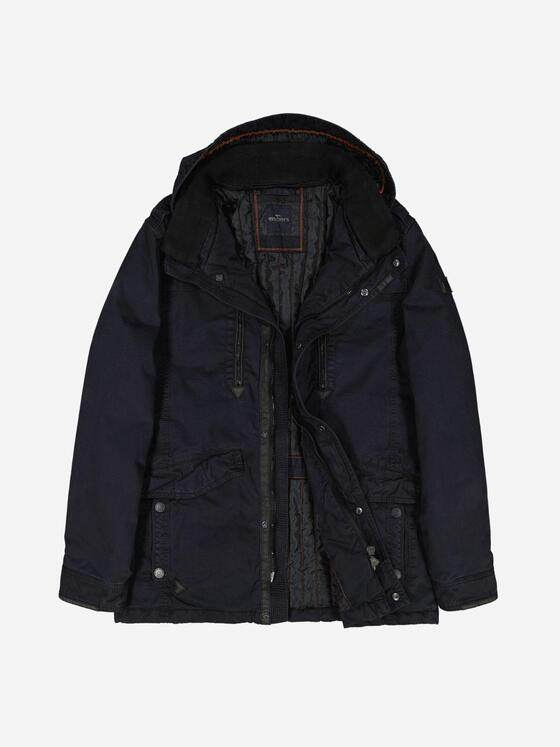 engbers Herren Jacke mit abnehmbarer Kapuze Blau 37460