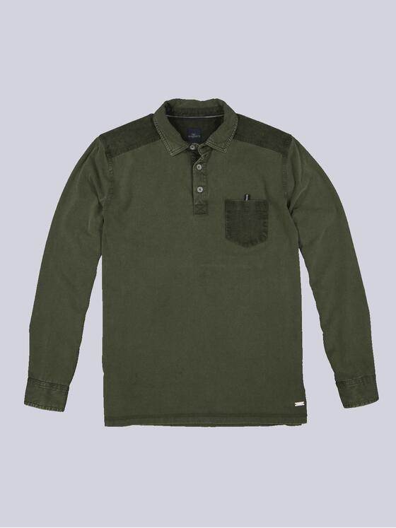 engbers Herren Langarm-Shirt mit Polokragen Grün 35681