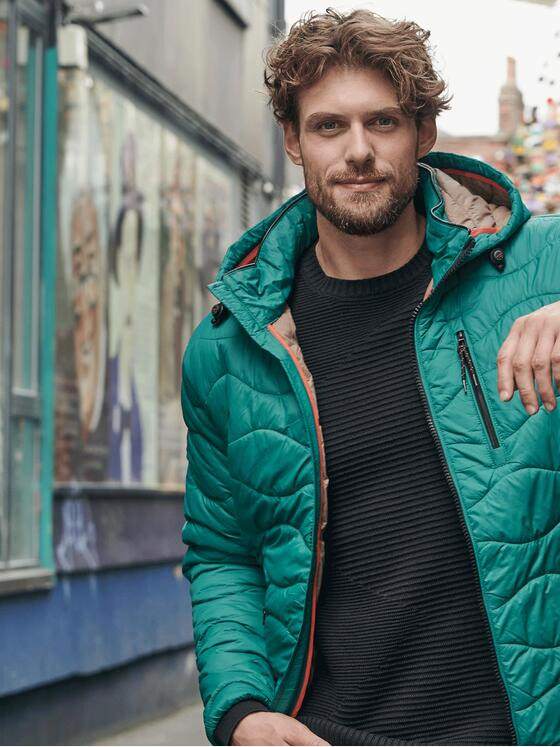 engbers Herren Steppjacke mit abnehmbarer Kapuze Petrol 33290