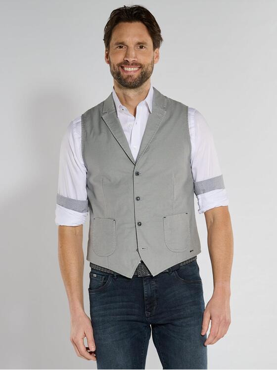 engbers Herren Sakko-Weste slim fit Silbergrau 36559