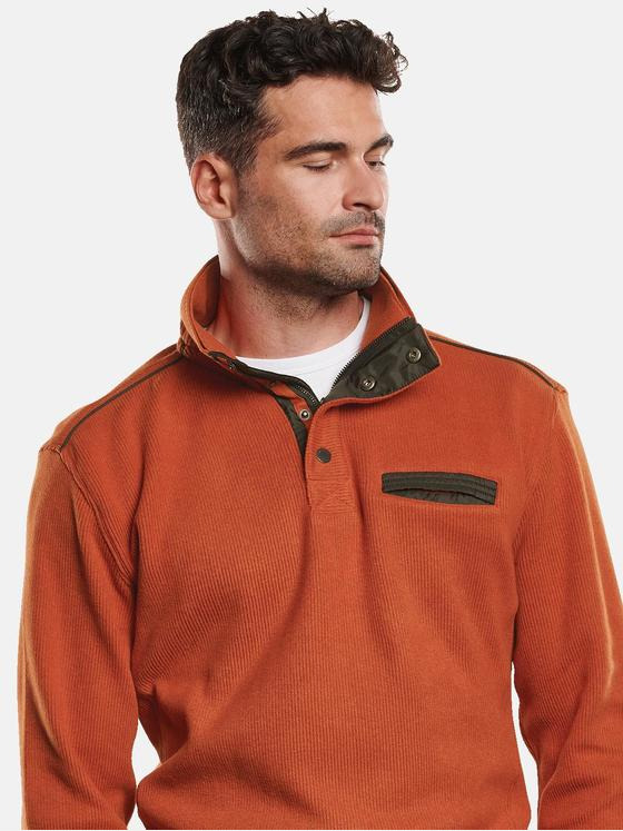 engbers Herren Sweatshirt Stehbund Dunkelorange 32299