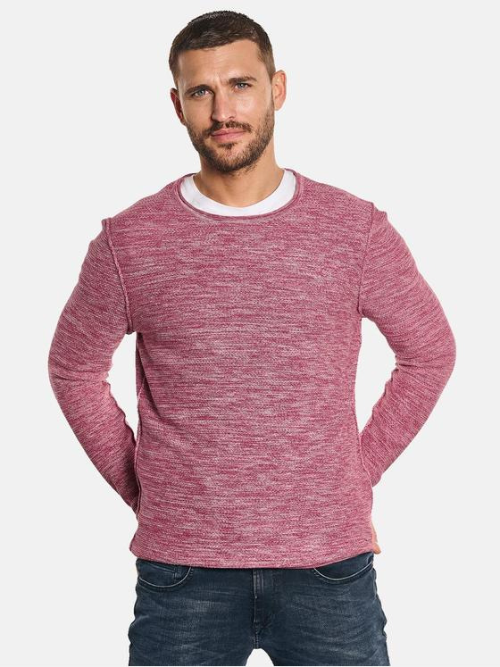emilio adani Herren Pullover Rundhals Violett 32836
