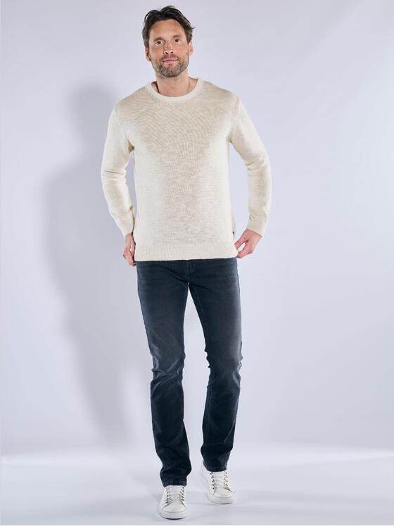 ENGBERS GERMANY Herren Pullover mit Leinenanteil Naturweiss 38884