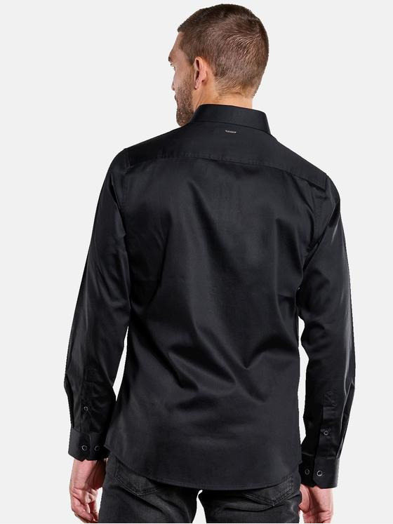 emilio adani Herren Langarm-Hemd "My Favorite" Schwarz 36202