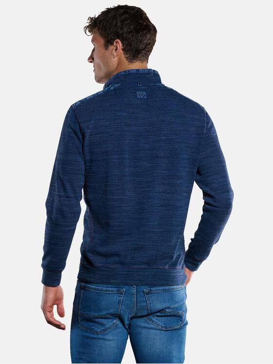 engbers Herren Sweatshirt Troyer-Kragen Indigoblau 33389