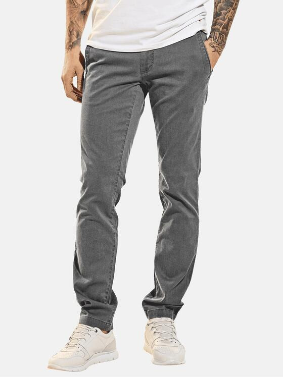 emilio adani Herren Chino strukturiert Grau 31625