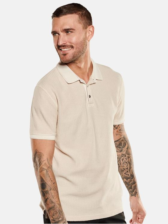 emilio adani Herren Polo-Shirt aus Baumwolle Beige 35103