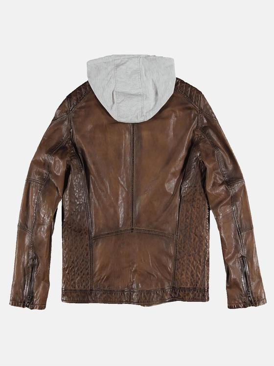 engbers Herren Lederjacke im used-Look Braun 31021