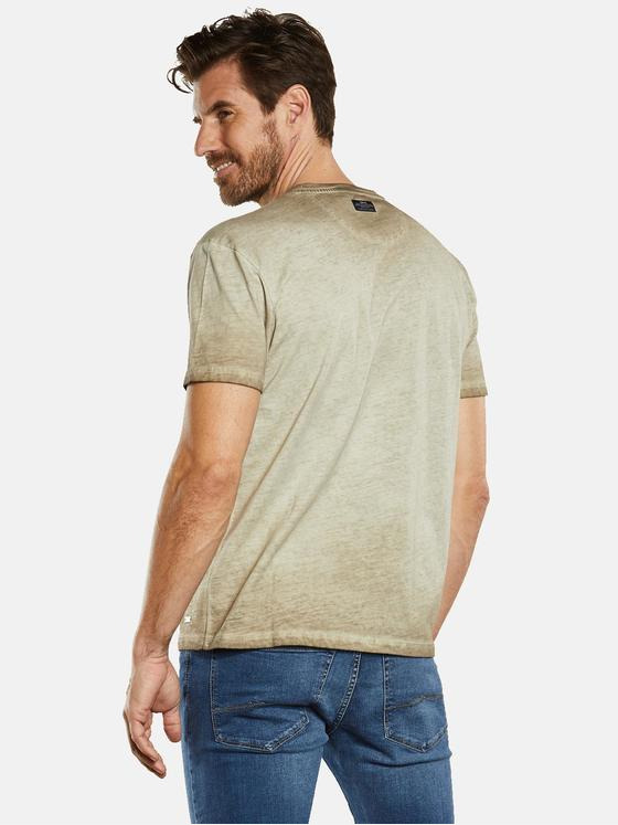engbers Herren T-Shirt mit Print Beige 34340