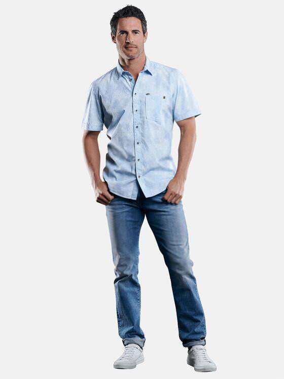 engbers Herren Hemd kurzarm Hellblau 29125