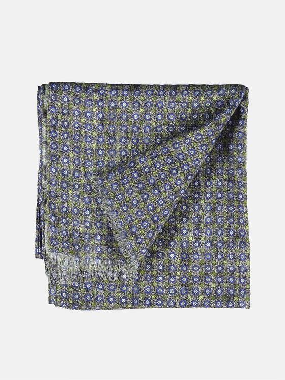 emilio adani Herren Softer Webschal im Paisleydesign Grau 31425