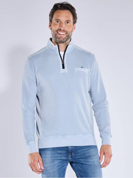 engbers Herren Sweatshirt strukturiert Hellblau 39533