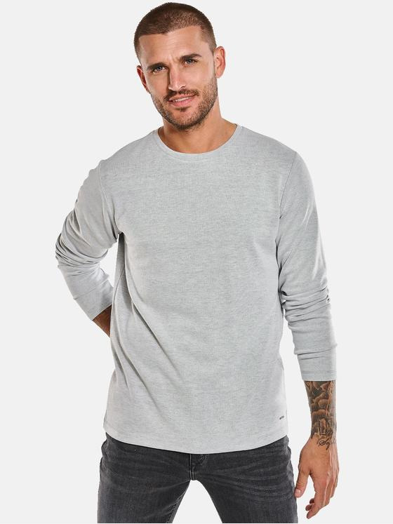 emilio adani Herren Langarm-Shirt uni Grau 34100