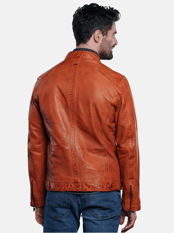 engbers Herren Lederjacke Blutorange 32182