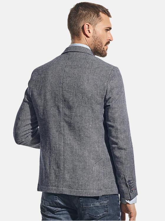 emilio adani Herren Sakko mit Leinenanteil Blau 31070