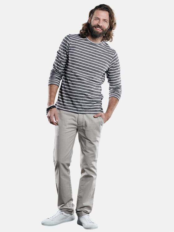 emilio adani Herren Rundhals Shirt mit besonderem Farbeffekt Grau 29641