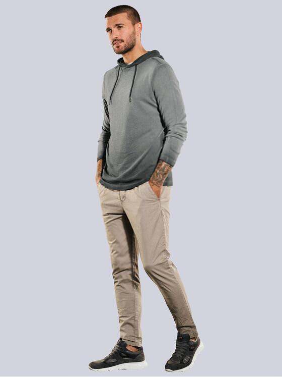emilio adani Herren Langarm-Shirt uni Grau 35251